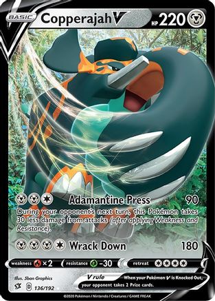 Copperajah V (136) [SWSH02: Rebel Clash] Holofoil - Deck Out Gaming