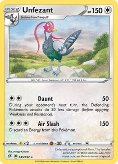 Unfezant (145) [SWSH02: Rebel Clash] Reverse Holofoil - Deck Out Gaming