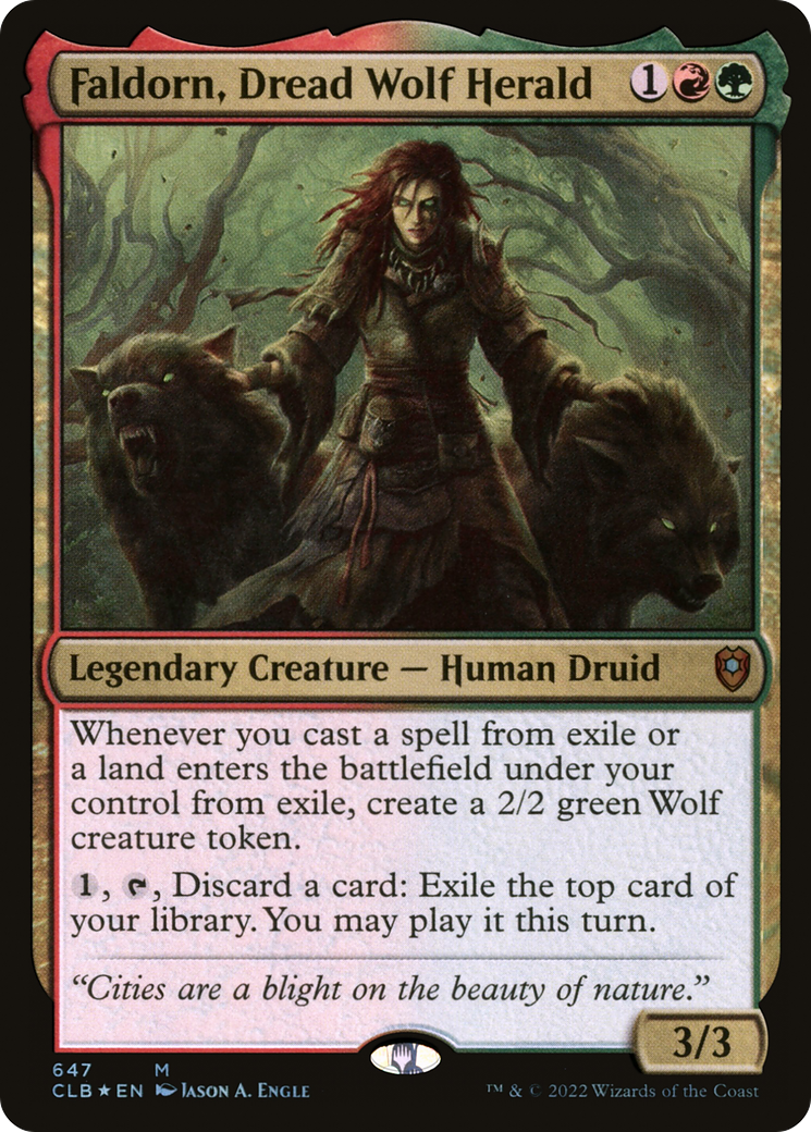 Faldorn, Dread Wolf Herald (647) [Commander Legends: Battle for Baldur's Gate] foil - Deck Out Gaming