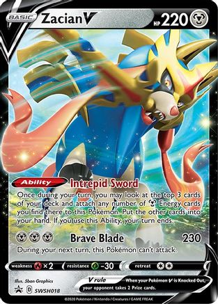 Zacian V - SWSH018 (SWSH018) [SWSH: Sword & Shield Promo Cards] Holofoil - Deck Out Gaming