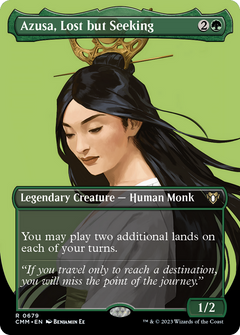 Azusa, Lost but Seeking (Borderless) (679) [Commander Masters] - Deck Out Gaming