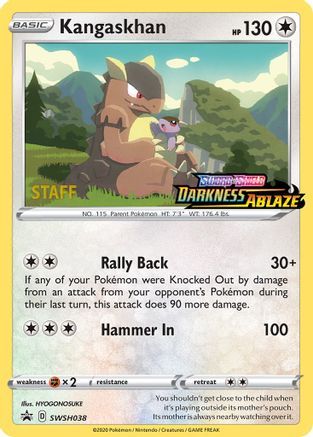 Kangaskhan - SWSH038 (Prerelease) [Staff] (SWSH038) [SWSH: Sword & Shield Promo Cards] Holofoil - Deck Out Gaming