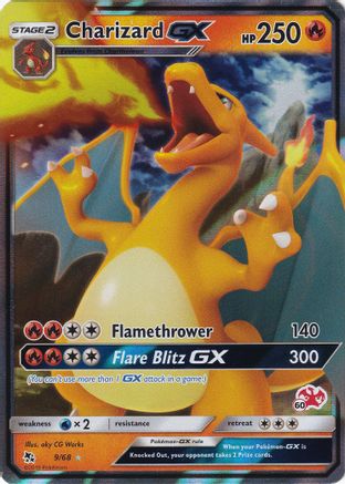 Charizard GX - 9/68 (#60 Charizard Stamped) (9) [Battle Academy] Holofoil - Deck Out Gaming