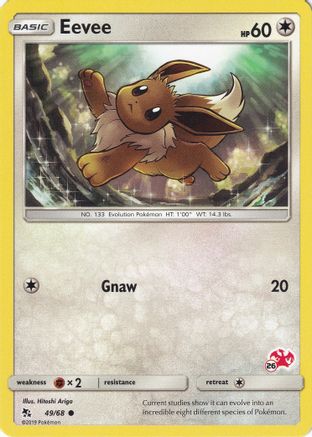Eevee - 49/68 (#26 Charizard Stamped) (49) [Battle Academy] - Deck Out Gaming