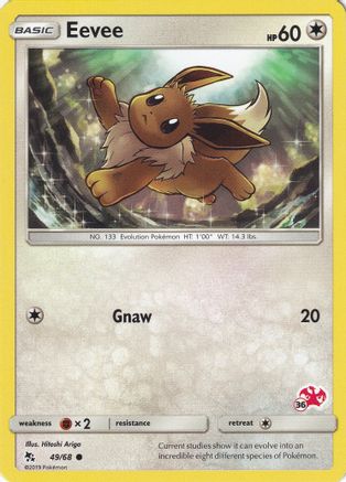 Eevee - 49/68 (#36 Charizard Stamped) (49) [Battle Academy] - Deck Out Gaming