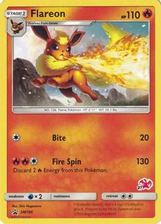 Flareon - SM186 (#27 Charizard Stamped) (SM186) [Battle Academy] - Deck Out Gaming