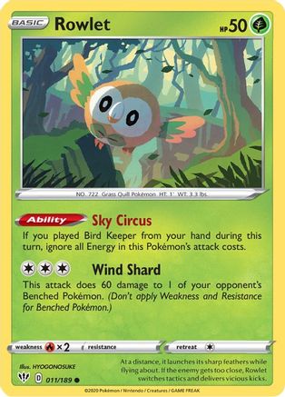 Rowlet (11) [SWSH03: Darkness Ablaze] - Deck Out Gaming
