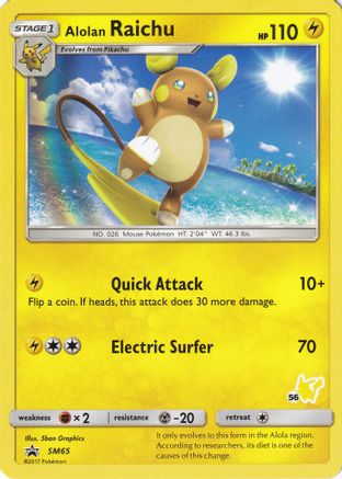 Alolan Raichu - SM65 (#56 Pikachu Stamped) (SM65) [Battle Academy] - Deck Out Gaming