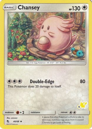 Chansey - 46/68 (#5 Pikachu Stamped) (46) [Battle Academy] - Deck Out Gaming
