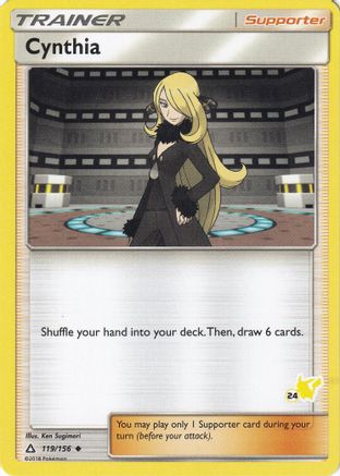 Cynthia - 119/156 (#24 Pikachu Stamped) (119) [Battle Academy] - Deck Out Gaming