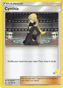 Cynthia - 119/156 (#24 Pikachu Stamped) (119) [Battle Academy] - Deck Out Gaming