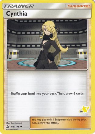 Cynthia - 119/156 (#59 Pikachu Stamped) (119) [Battle Academy] - Deck Out Gaming