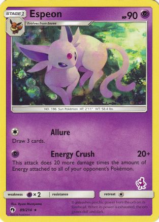 Espeon - 89/214 (Mewtwo Stamped) (89) [Battle Academy] - Deck Out Gaming