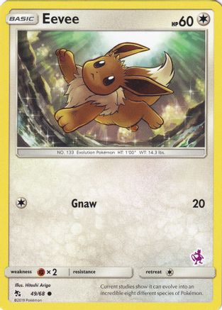 Eevee - 49/68 (Mewtwo Stamped) (49) [Battle Academy] - Deck Out Gaming