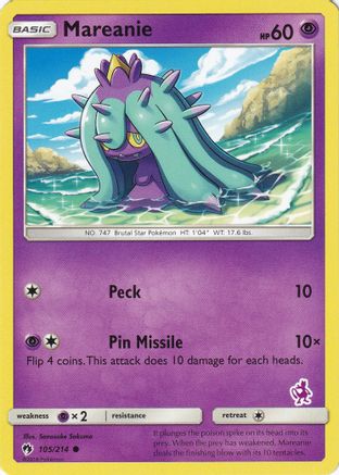 Mareanie - 105/214 (Mewtwo Stamped) (105) [Battle Academy] - Deck Out Gaming