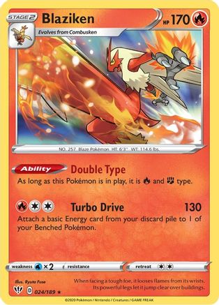Blaziken (24) [SWSH03: Darkness Ablaze] Reverse Holofoil - Deck Out Gaming