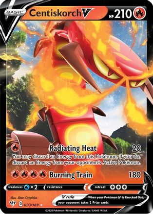Centiskorch V (33) [SWSH03: Darkness Ablaze] Holofoil - Deck Out Gaming