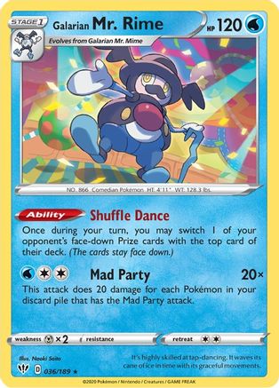 Galarian Mr. Rime (36) [SWSH03: Darkness Ablaze] Reverse Holofoil - Deck Out Gaming