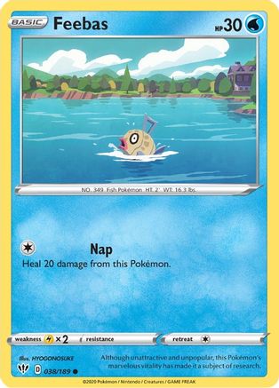 Feebas (38) [SWSH03: Darkness Ablaze] Reverse Holofoil - Deck Out Gaming