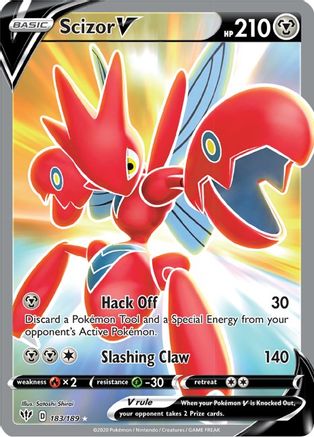 Scizor V (Full Art) (183) [SWSH03: Darkness Ablaze] Holofoil - Deck Out Gaming