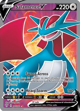 Salamence V (Full Art) (185) [SWSH03: Darkness Ablaze] Holofoil - Deck Out Gaming