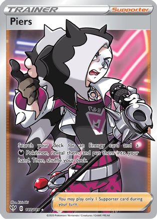 Piers (Full Art) (187) [SWSH03: Darkness Ablaze] Holofoil - Deck Out Gaming