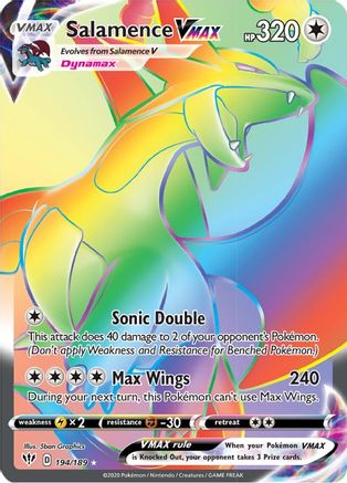 Salamence VMAX (Secret) (194) [SWSH03: Darkness Ablaze] Holofoil - Deck Out Gaming