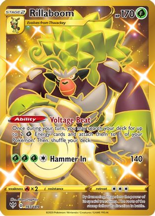 Rillaboom (Secret) (197) [SWSH03: Darkness Ablaze] Holofoil - Deck Out Gaming