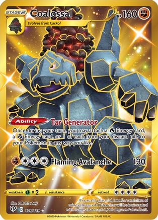 Coalossal (Secret) (198) [SWSH03: Darkness Ablaze] Holofoil - Deck Out Gaming