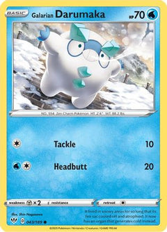 Galarian Darumaka (43) [SWSH03: Darkness Ablaze] Reverse Holofoil - Deck Out Gaming