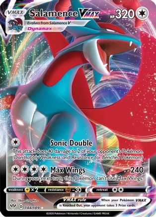 Salamence VMAX (144) [SWSH03: Darkness Ablaze] Holofoil - Deck Out Gaming