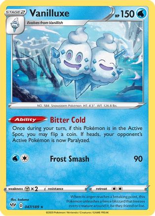 Vanilluxe (47) [SWSH03: Darkness Ablaze] Reverse Holofoil - Deck Out Gaming