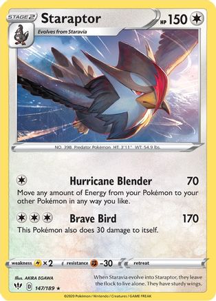Staraptor (147) [SWSH03: Darkness Ablaze] Reverse Holofoil - Deck Out Gaming