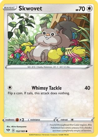 Skwovet (152) [SWSH03: Darkness Ablaze] Reverse Holofoil - Deck Out Gaming