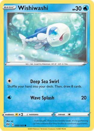 Wishiwashi (50) [SWSH03: Darkness Ablaze] Reverse Holofoil - Deck Out Gaming