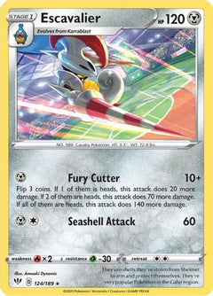 Escavalier (124) [SWSH03: Darkness Ablaze] Reverse Holofoil - Deck Out Gaming