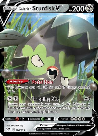 Galarian Stunfisk V (128) [SWSH03: Darkness Ablaze] Holofoil - Deck Out Gaming