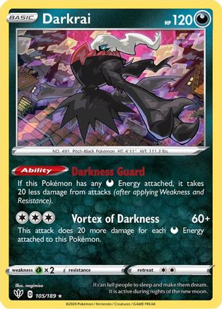 Darkrai (105) [SWSH03: Darkness Ablaze] Holofoil - Deck Out Gaming