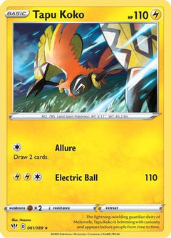 Tapu Koko (61) [SWSH03: Darkness Ablaze] Reverse Holofoil - Deck Out Gaming