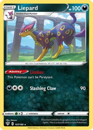 Liepard (107) [SWSH03: Darkness Ablaze] Reverse Holofoil - Deck Out Gaming