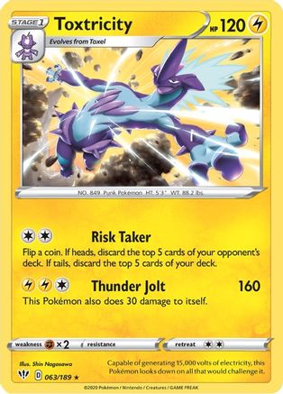 Toxtricity (63) [SWSH03: Darkness Ablaze] Holofoil - Deck Out Gaming