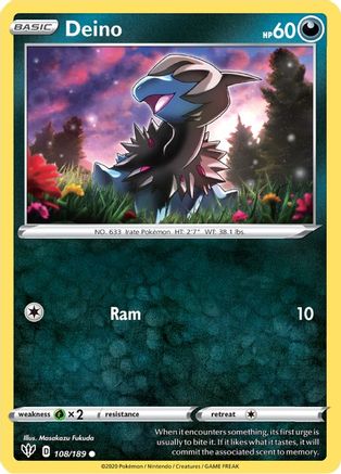 Deino (108) [SWSH03: Darkness Ablaze] Reverse Holofoil - Deck Out Gaming