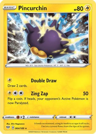 Pincurchin (64) [SWSH03: Darkness Ablaze] Reverse Holofoil - Deck Out Gaming