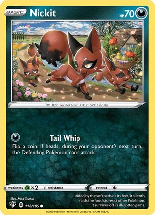 Nickit (112) [SWSH03: Darkness Ablaze] Reverse Holofoil - Deck Out Gaming