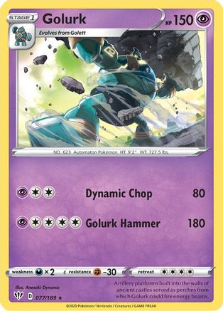 Golurk (77) [SWSH03: Darkness Ablaze] Reverse Holofoil - Deck Out Gaming