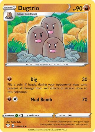 Dugtrio (85) [SWSH03: Darkness Ablaze] Reverse Holofoil - Deck Out Gaming
