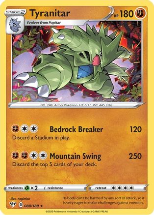 Tyranitar (88) [SWSH03: Darkness Ablaze] Holofoil - Deck Out Gaming