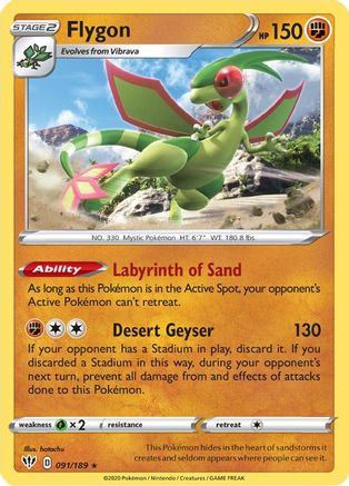 Flygon (91) [SWSH03: Darkness Ablaze] Reverse Holofoil - Deck Out Gaming