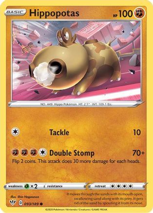 Hippopotas (93) [SWSH03: Darkness Ablaze] - Deck Out Gaming
