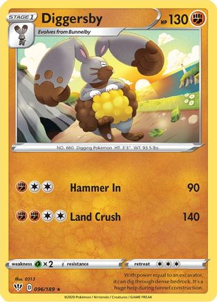 Diggersby (96) [SWSH03: Darkness Ablaze] Reverse Holofoil - Deck Out Gaming